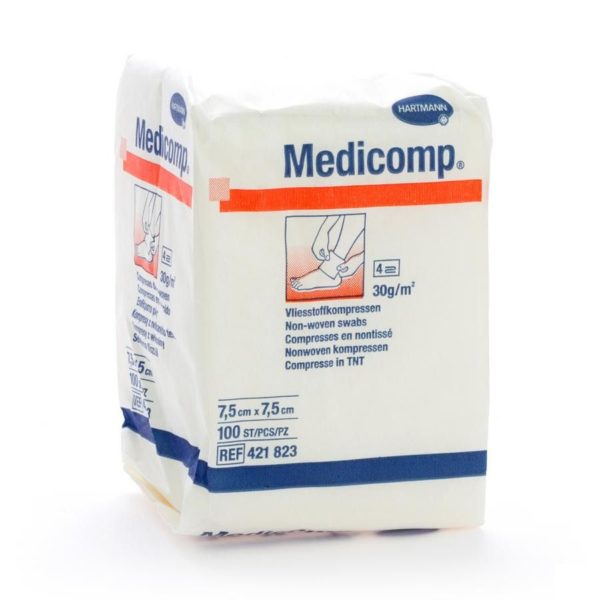 MEDICOMP 7,5x7,5cm  4l. nst.  100 p/s
