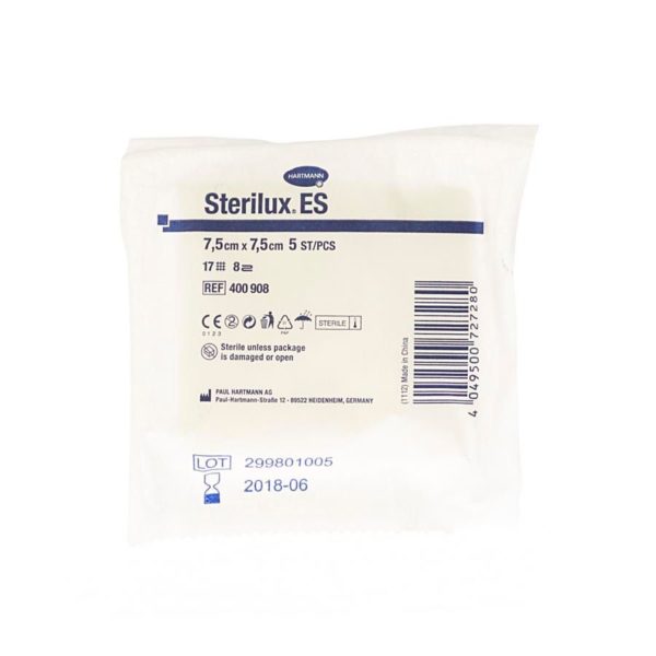 STERILUX ES 7,5x7,5cm 8l.st.  30x5 p/s