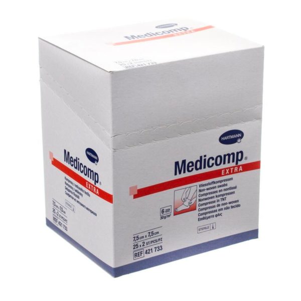 MEDICOMP 7,5x7,5cm  6l. st.   25x2 p/s