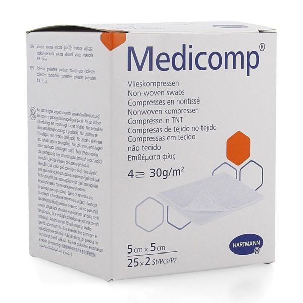 MEDICOMP 5x5cm 4l. st.        40x5 p/s