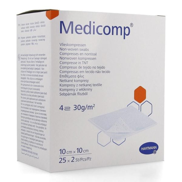 MEDICOMP 10x10cm   4pl. st.   25x2 p/s
