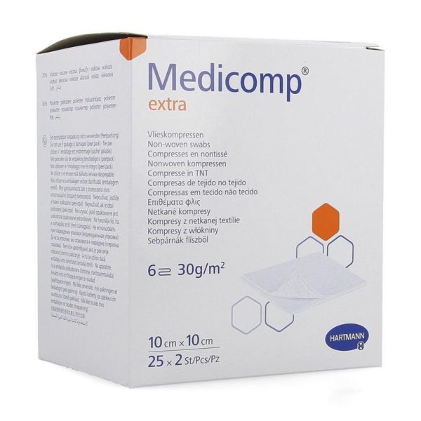 MEDICOMP Extra 10x10cm 6l     25x2 p/s