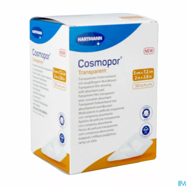 COSMOPOR TRANSPARENT  5x7,2cm 50 p/s