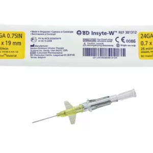 BD Insyte-w Katheter 24g 3/7 0,7x19mm Geel 1 381312