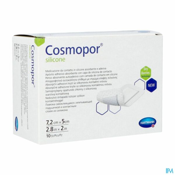 Cosmopor silicone 7,2x5cm     10 p/s